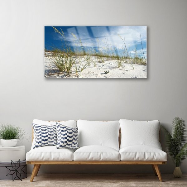 Obraz na skle Pláž príroda 100x50 cm 2 Prívesky