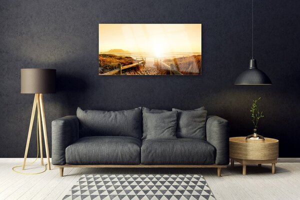 Obraz na skle Chodník krajina 100x50 cm 4 Prívesky