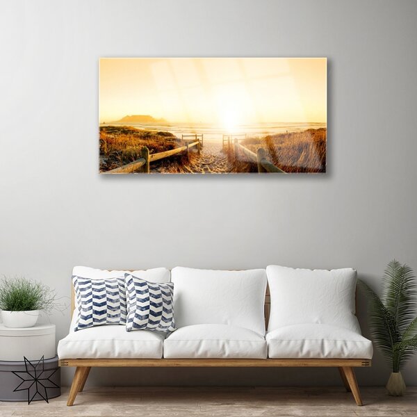 Obraz na skle Chodník krajina 100x50 cm 4 Prívesky