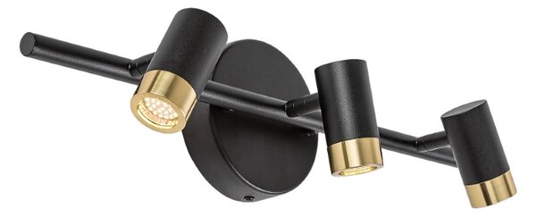 RABALUX 75042 Kadir nástenné svietidlo nad zrkadlo LED 9W/820lm 4000K čierna, zlatá