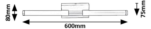 RABALUX 75045 Tilora nástenné svietidlo nad zrkadlo LED 8W/790lm 4000K IP44 čierna, biela