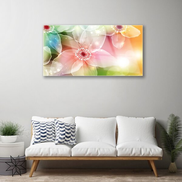Obraz na skle Kvet rastlina príroda umenie 100x50 cm 2 Prívesky