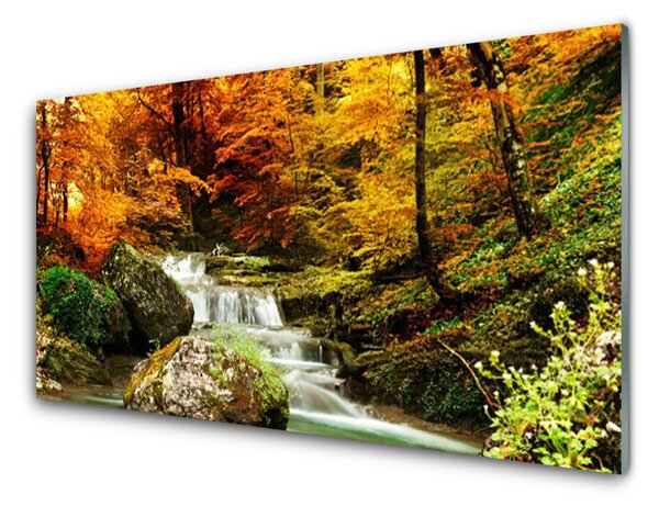 Nástenný panel  Vodopád les príroda 100x50 cm