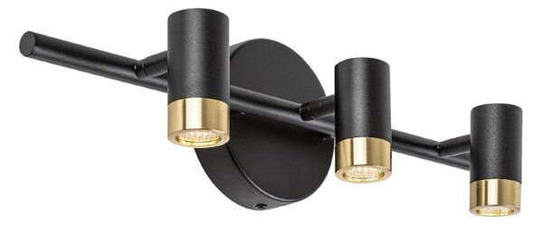 RABALUX 75042 Kadir nástenné svietidlo nad zrkadlo LED 9W/820lm 4000K čierna, zlatá