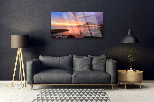 Obraz na skle Kamene more príroda 100x50 cm 2 Prívesky