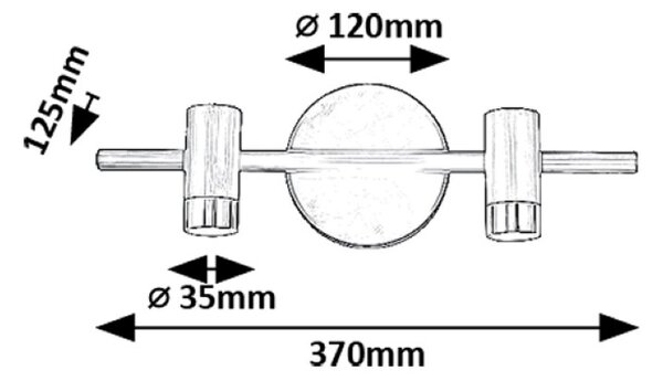 RABALUX 75041 Kadir nástenné svietidlo nad zrkadlo LED 6W/550lm 4000K čierna, zlatá