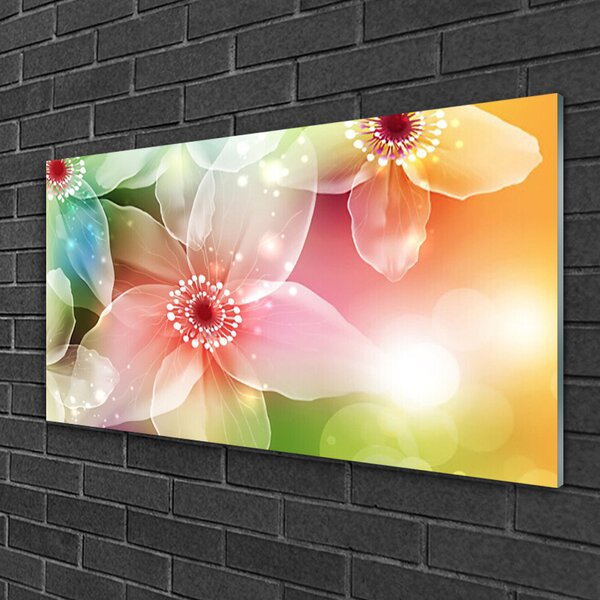 Obraz na skle Kvet rastlina príroda umenie 100x50 cm 2 Prívesky