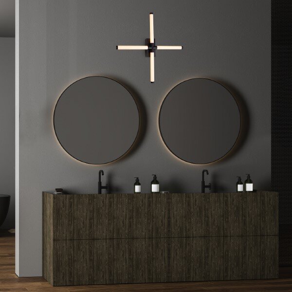 RABALUX 75046 Tilora stropné svietidlo LED 16W/1350lm 4000K IP44 čierna, biela