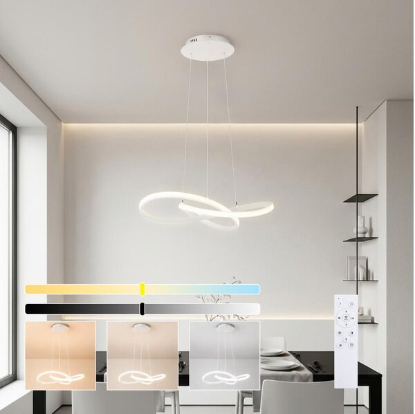 Brilagi - stmievateľný LED luster na lanku INFINITY LED/55W/230V 50x50 cm biely + DO
