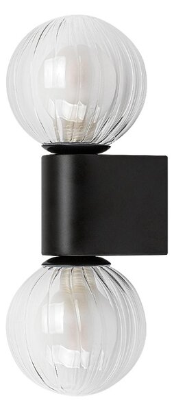 RABALUX 75022 Colzar nástenné svietidlo nad zrkadlo D100mm 2xG9 IP44 matná čierna