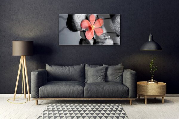 Obraz na skle Kvet kamene umenie 100x50 cm 2 Prívesky