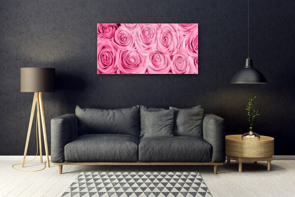 Obraz na skle Ruže kvety rastlina 100x50 cm 2 Prívesky