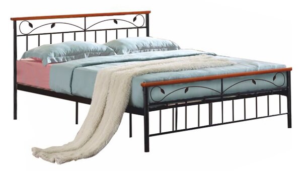 Manželská posteľ 160 cm Myles 160 (čierna + čerešňa). Vlastná spoľahlivá doprava až k Vám domov. 1065240