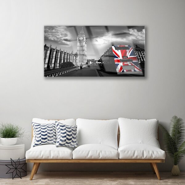 Obraz na skle Mesto architektúra 100x50 cm 2 Prívesky