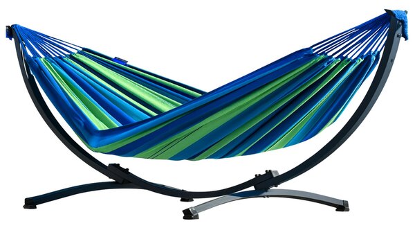 LEAN Hojdacia sieť so stojanom 200x120cm - Zeleno-modrá