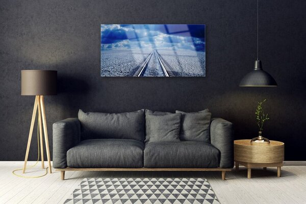 Obraz na skle Koľaje architektúra 100x50 cm 2 Prívesky