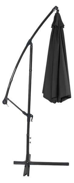 LEAN Bočný záhradný slnečník s nastaviteľným sklonom – 350 x 250 cm, antracitový