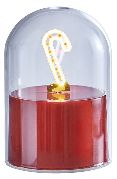 GLOW BALL Neónové svetlo cukrová tyčinka 10 cm - červená