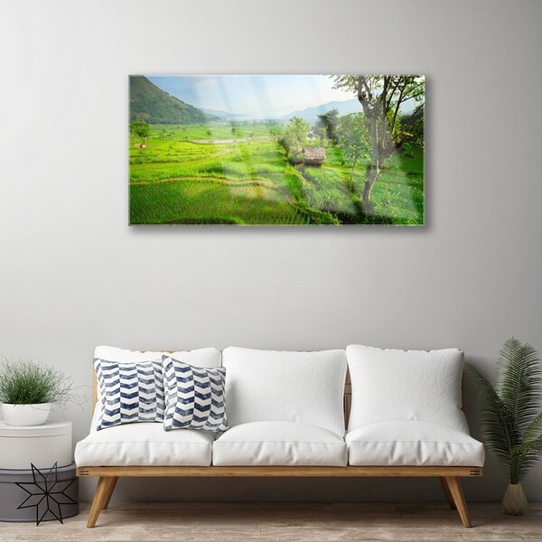 Obraz na skle Lúka príroda 100x50 cm 2 Prívesky