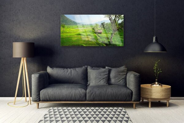 Obraz na skle Lúka príroda 100x50 cm 2 Prívesky