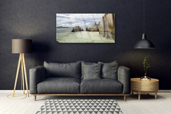 Obraz na skle Skala príroda 100x50 cm 2 Prívesky