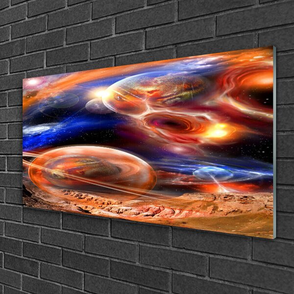 Obraz na skle Abstrakcie vesmír 100x50 cm 2 Prívesky