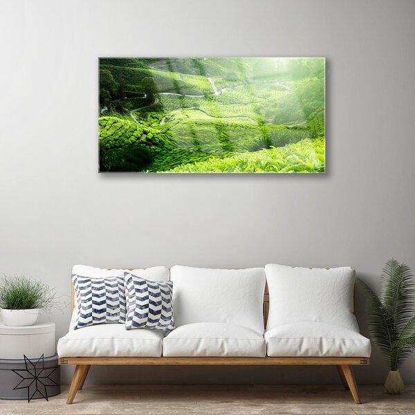 Obraz na skle Lúka príroda 100x50 cm 2 Prívesky