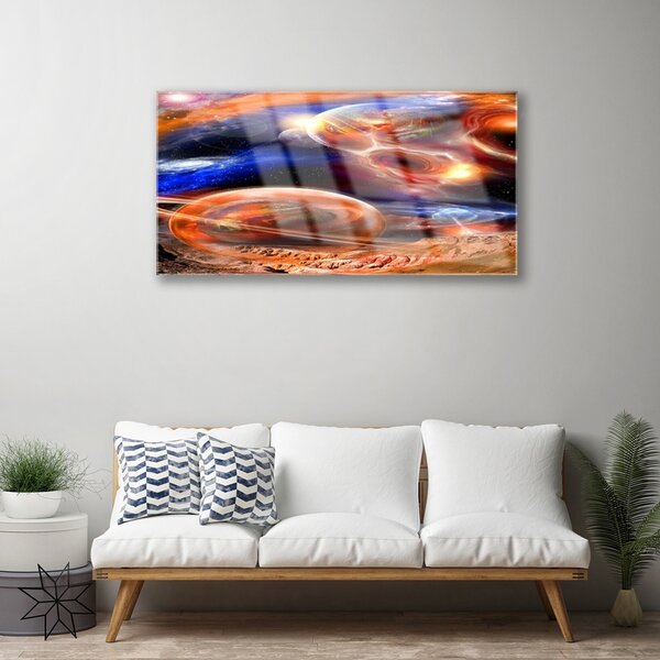 Obraz na skle Abstrakcie vesmír 100x50 cm 2 Prívesky