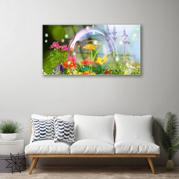 Obraz na skle Kvety rastlina príroda 100x50 cm 2 Prívesky