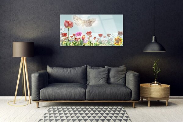 Obraz na skle Kvety rastlina príroda 100x50 cm 2 Prívesky