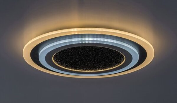 RABALUX 71316 Taneli2 stropné svietidlo D450mm LED 56W/3050lm 3000+4000+6000K čierna, chrómová, stmievateľné, diaľkový ovládač
