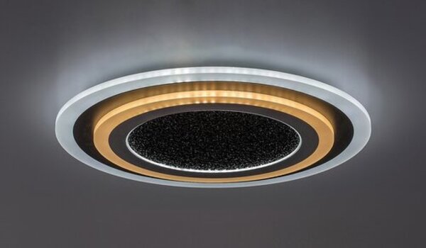 RABALUX 71316 Taneli2 stropné svietidlo D450mm LED 56W/3050lm 3000+4000+6000K čierna, chrómová, stmievateľné, diaľkový ovládač