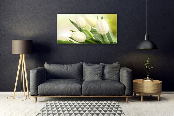 Obraz na skle Tulipány kvety rastlina 100x50 cm 2 Prívesky