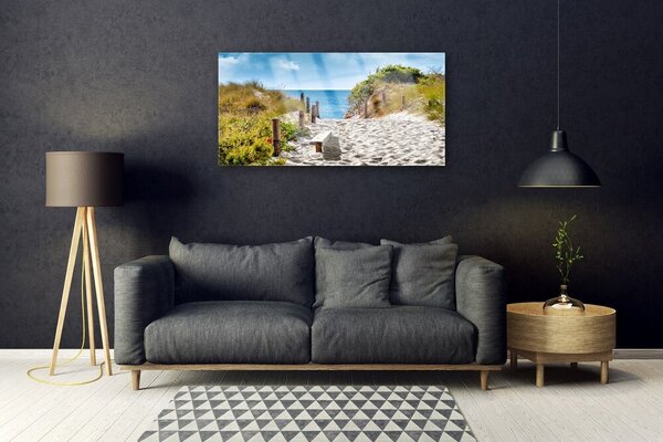 Obraz na skle Chodník krajina 100x50 cm 2 Prívesky