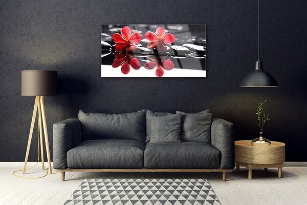 Obraz na skle Kvet kamene rastlina 100x50 cm 2 Prívesky