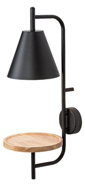 RABALUX 71293 Azome nástenné svietidlo s vypínačom D150mm 1xE27 čierna, drevo