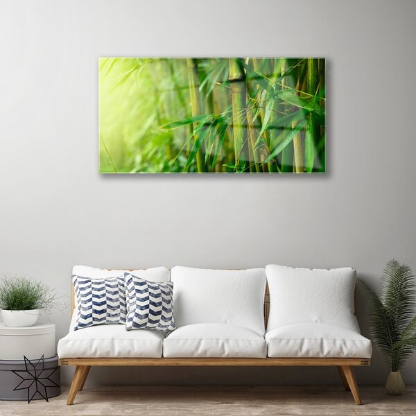 Obraz na skle Bambus stonky rastlina 100x50 cm 2 Prívesky