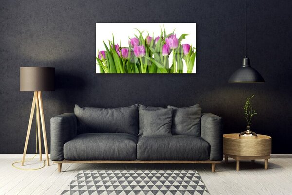 Obraz na skle Tulipány kvety rastlina 100x50 cm 2 Prívesky