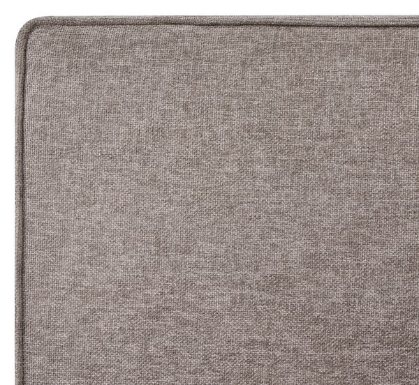 Posteľ s úložným priestorom sivobéžová látkové čalúnenie 180 x 200 cm asymetrické čelo škandinávsky štýl spálňa