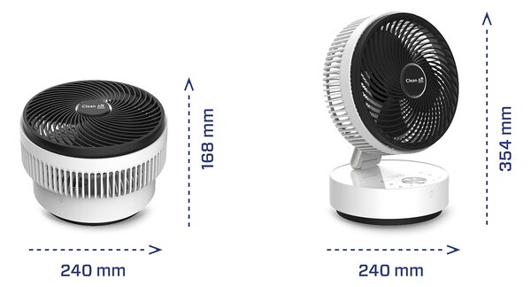 Cirkulačný ventilátor s ionizátorom Clean Air Optima CA-404W, biela