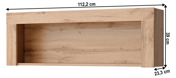 NovýNábytok.sk Závesný regál 110 cm Mateo 110 (dub wotan). Vlastná spoľahlivá doprava až k Vám domov. 1065271