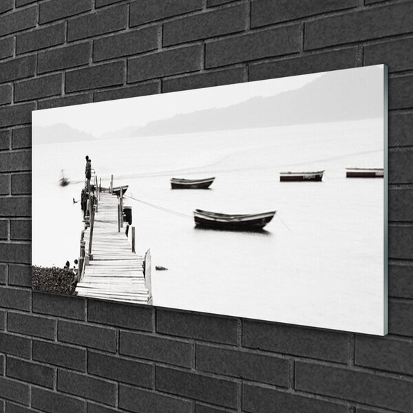 Obraz na skle Most loďky architektúra 100x50 cm 2 Prívesky