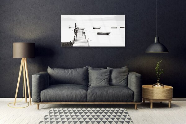Obraz na skle Most loďky architektúra 100x50 cm 2 Prívesky