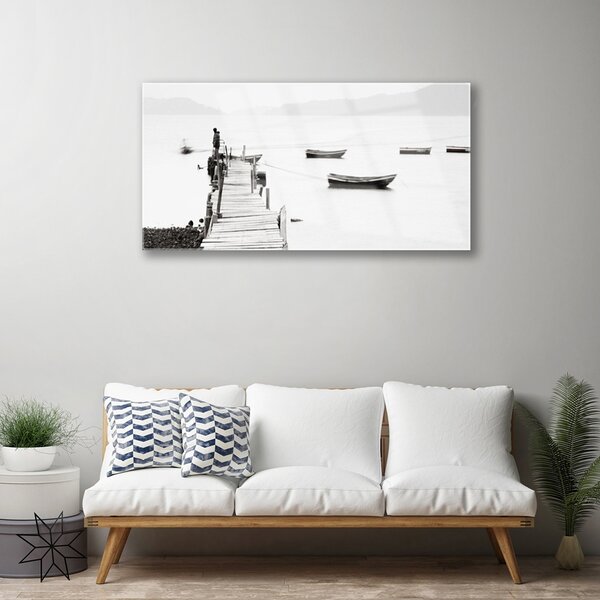 Obraz na skle Most loďky architektúra 100x50 cm 2 Prívesky