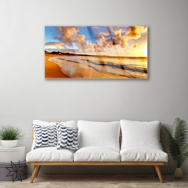 Obraz na skle Oceán pláž príroda 100x50 cm 2 Prívesky