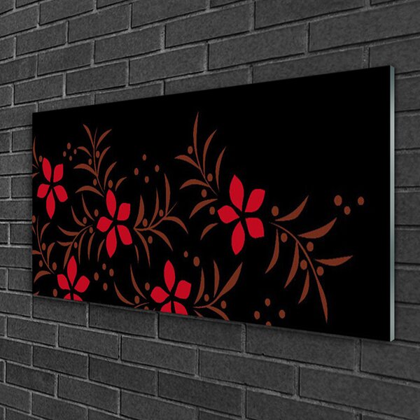 Obraz na skle Kvety rastlina príroda umenie 100x50 cm 2 Prívesky