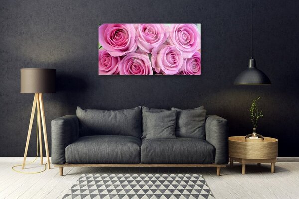 Obraz na skle Ruže kvety rastlina 100x50 cm 2 Prívesky