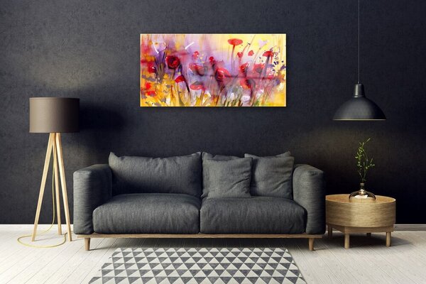 Obraz na skle Kvety rastlina príroda umenie 100x50 cm 2 Prívesky