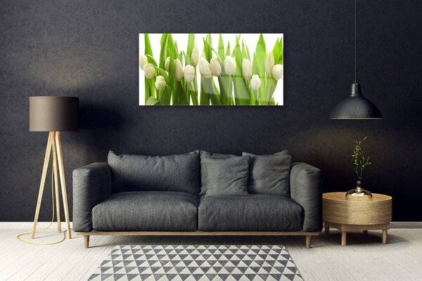 Obraz na skle Tulipány kvety rastlina 100x50 cm 2 Prívesky