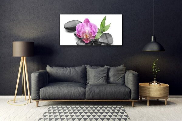 Obraz na skle Kvet kamene umenie 100x50 cm 2 Prívesky